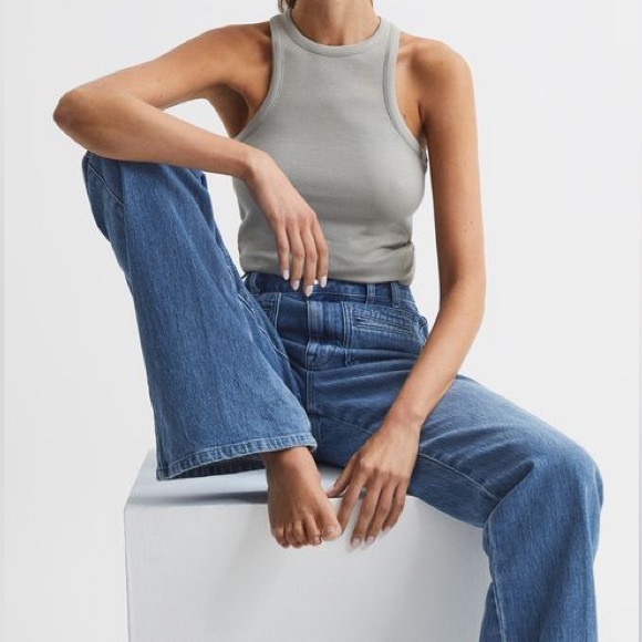 Reiss Isabel Wide Leg Sailor Jean - Picture 5 of 10